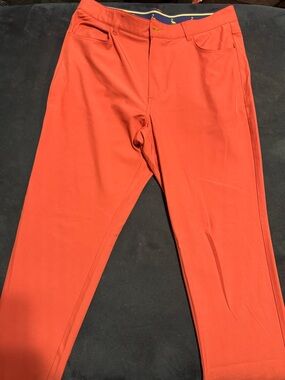 Tailorbyrd Salmon/Pink Performance Chinos